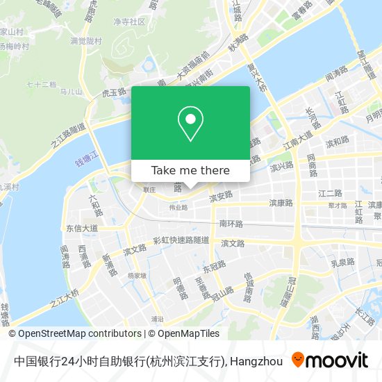 中国银行24小时自助银行(杭州滨江支行) map