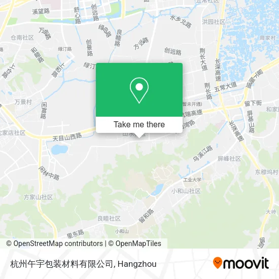杭州午宇包装材料有限公司 map