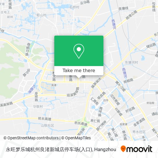 永旺梦乐城杭州良渚新城店停车场(入口) map