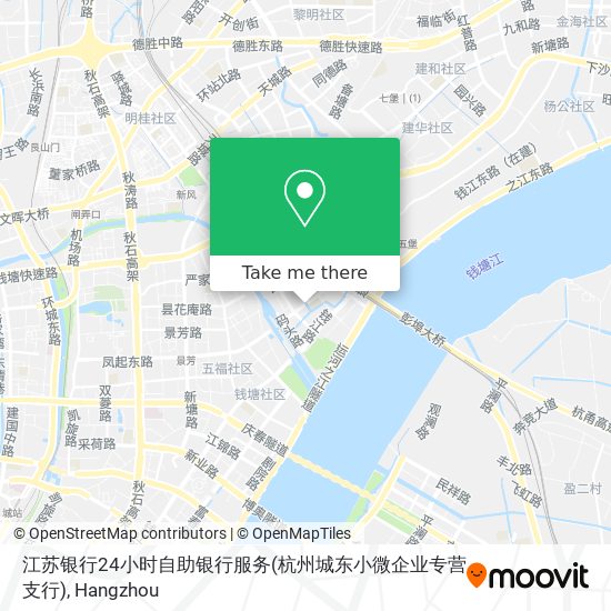 江苏银行24小时自助银行服务(杭州城东小微企业专营支行) map