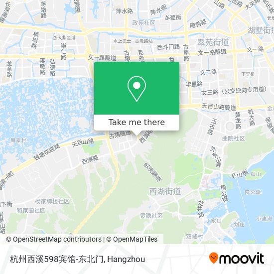 杭州西溪598宾馆-东北门 map