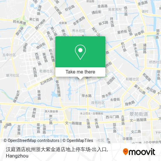 汉庭酒店杭州浙大紫金港店地上停车场-出入口 map