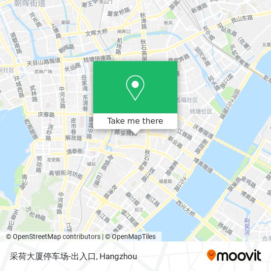 采荷大厦停车场-出入口 map