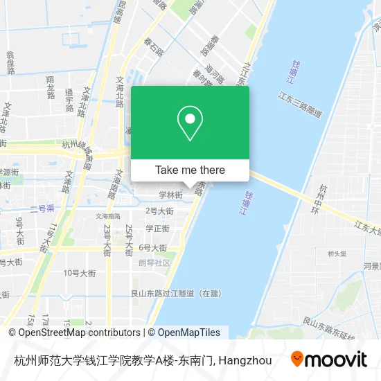 杭州师范大学钱江学院教学A楼-东南门 map