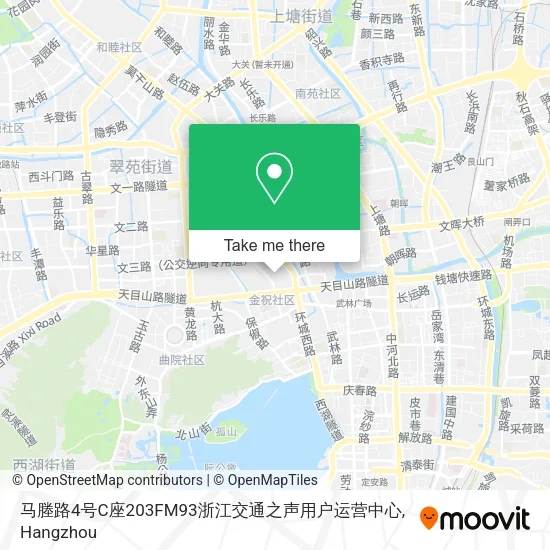 马塍路4号C座203FM93浙江交通之声用户运营中心 map