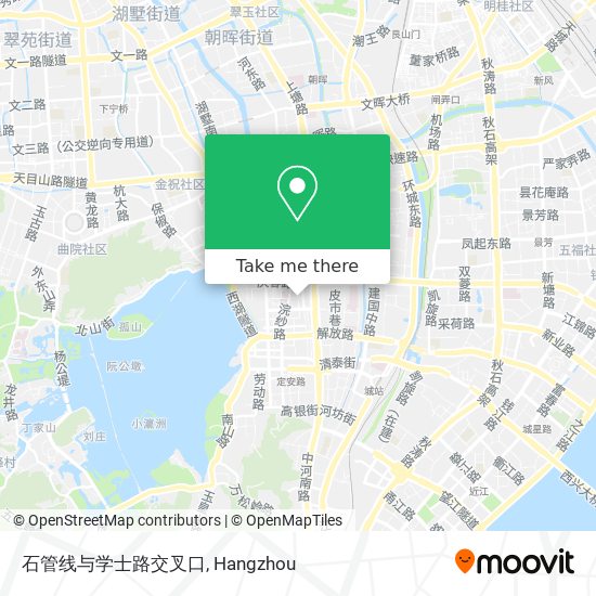 石管线与学士路交叉口 map
