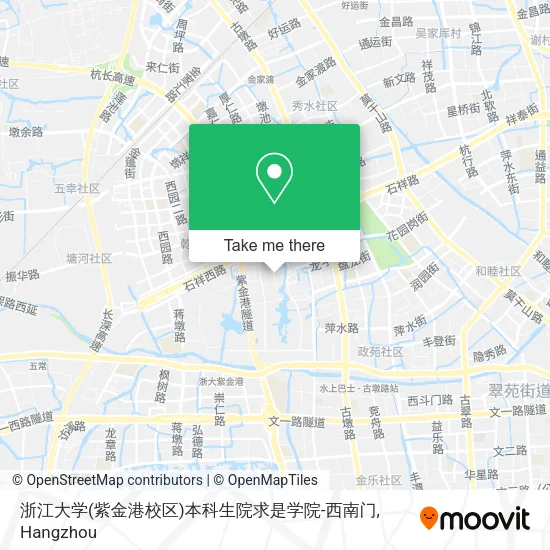 浙江大学(紫金港校区)本科生院求是学院-西南门 map