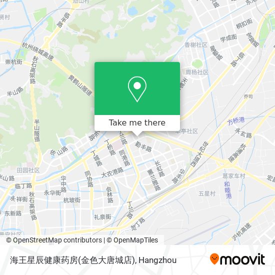 海王星辰健康药房(金色大唐城店) map