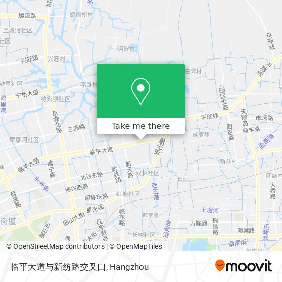 临平大道与新纺路交叉口 map