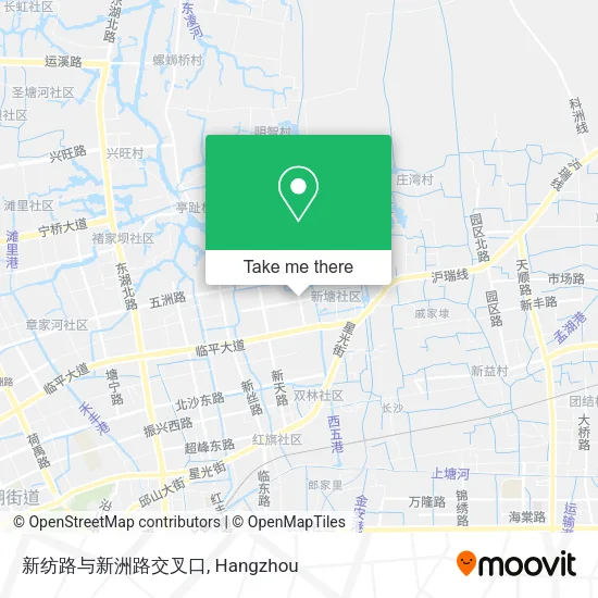 新纺路与新洲路交叉口 map