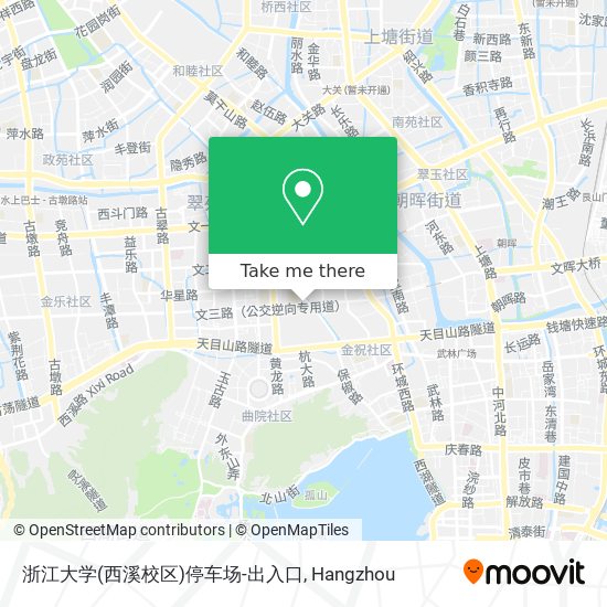 浙江大学(西溪校区)停车场-出入口 map