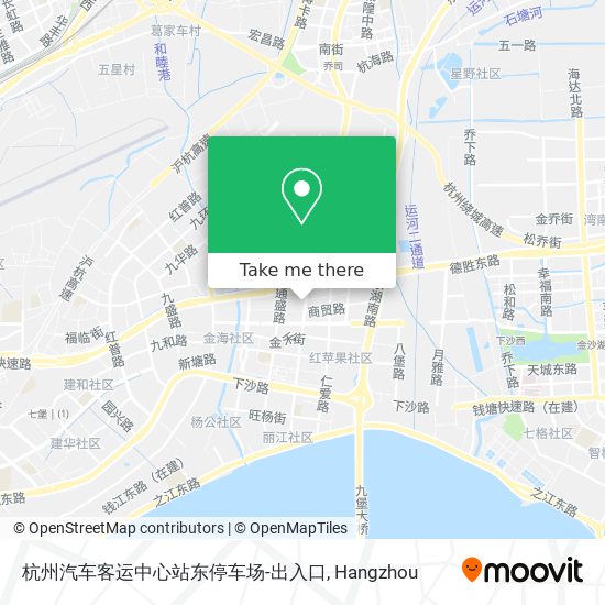 杭州汽车客运中心站东停车场-出入口 map