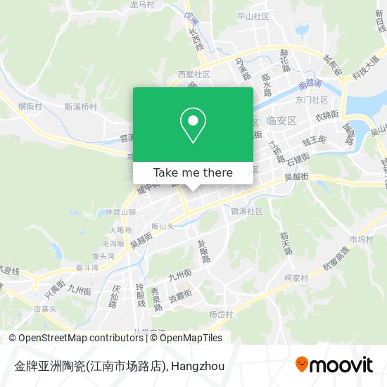 金牌亚洲陶瓷(江南市场路店) map