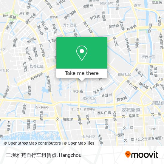 三坝雅苑自行车租赁点 map