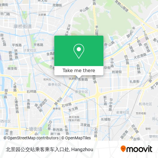 北景园公交站乘客乘车入口处 map