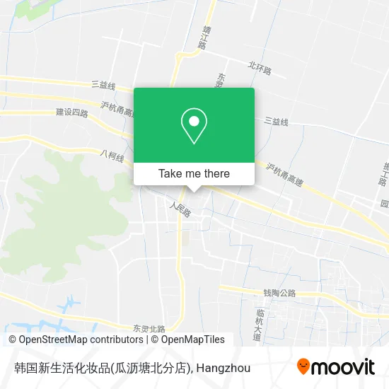 韩国新生活化妆品(瓜沥塘北分店) map