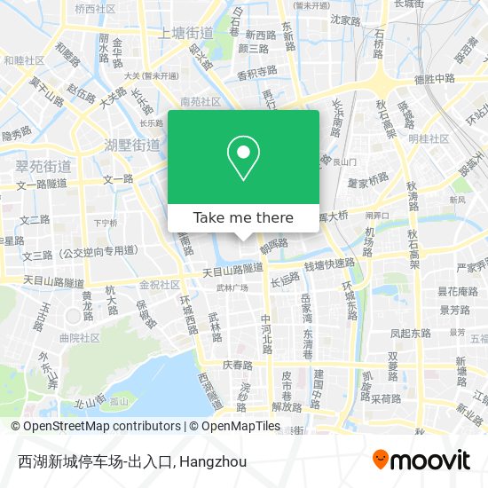 西湖新城停车场-出入口 map