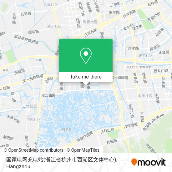 国家电网充电站(浙江省杭州市西湖区文体中心) map