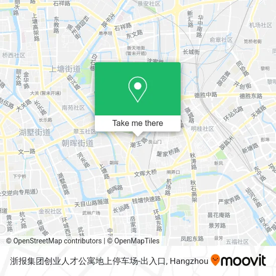 浙报集团创业人才公寓地上停车场-出入口 map