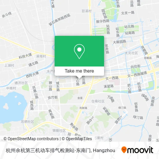 杭州余杭第三机动车排气检测站-东南门 map