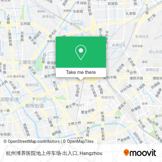 杭州博养医院地上停车场-出入口 map