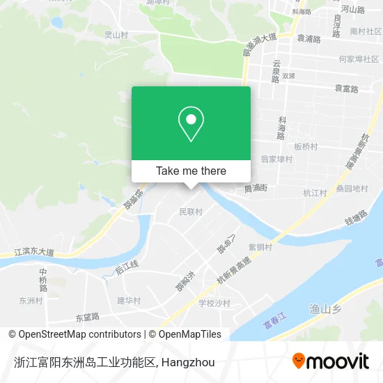 浙江富阳东洲岛工业功能区 map
