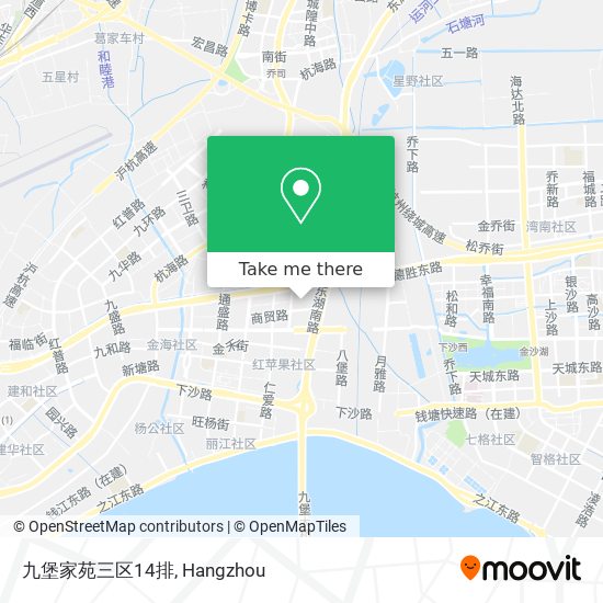 九堡家苑三区14排 map