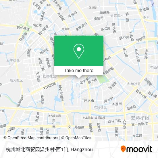 杭州城北商贸园温州村-西1门 map