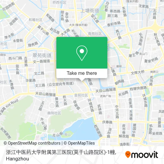 浙江中医药大学附属第三医院(莫干山路院区)-1幢 map