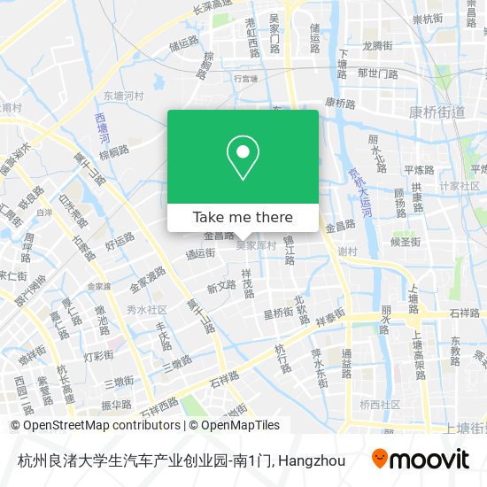 杭州良渚大学生汽车产业创业园-南1门 map