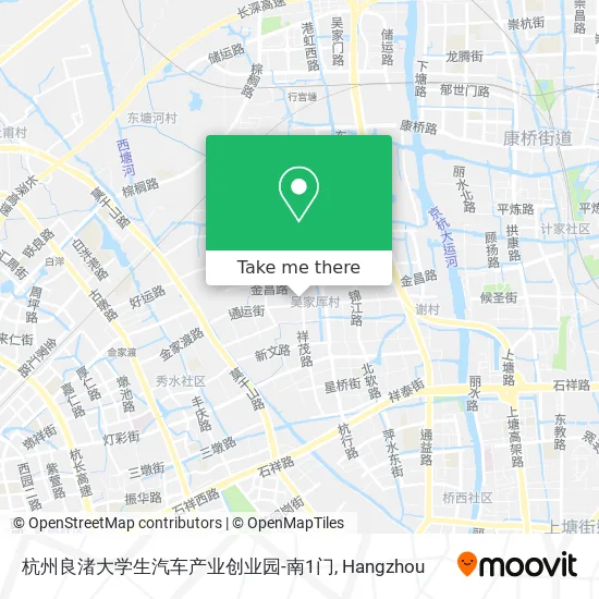 杭州良渚大学生汽车产业创业园-南1门 map