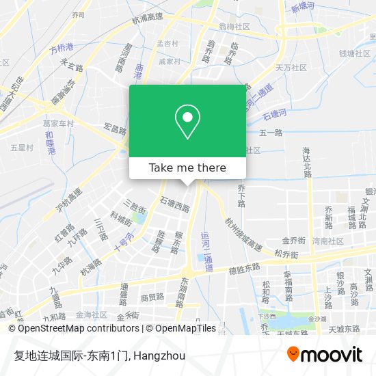复地连城国际-东南1门 map