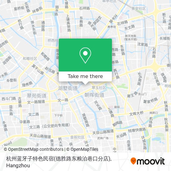 杭州蓝牙子特色民宿(德胜路东粮泊巷口分店) map