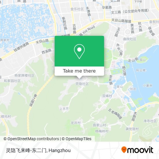 灵隐飞来峰-东二门 map