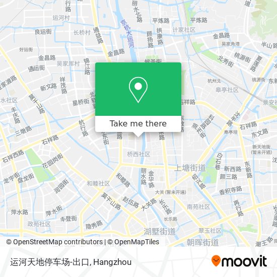 运河天地停车场-出口 map