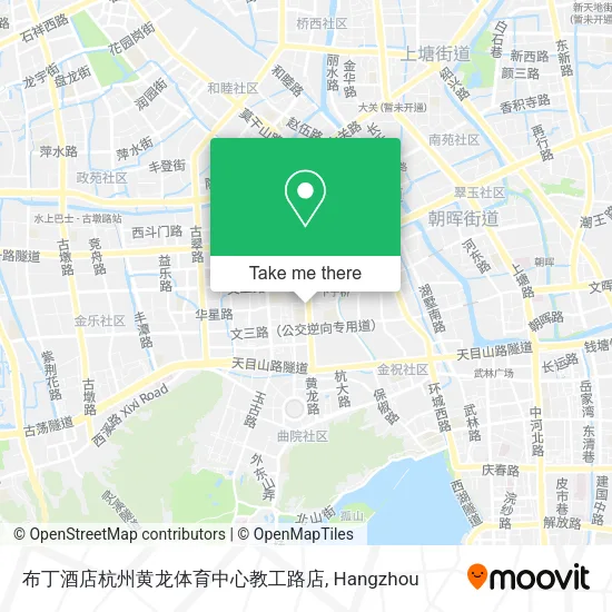 布丁酒店杭州黄龙体育中心教工路店 map