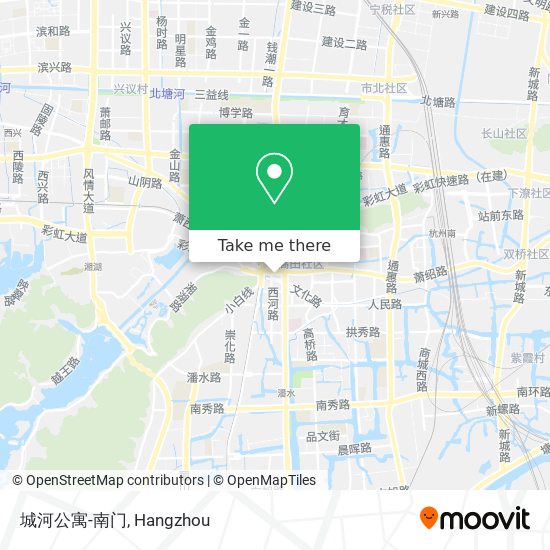 城河公寓-南门 map
