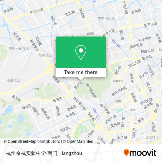 杭州余杭实验中学-南门 map