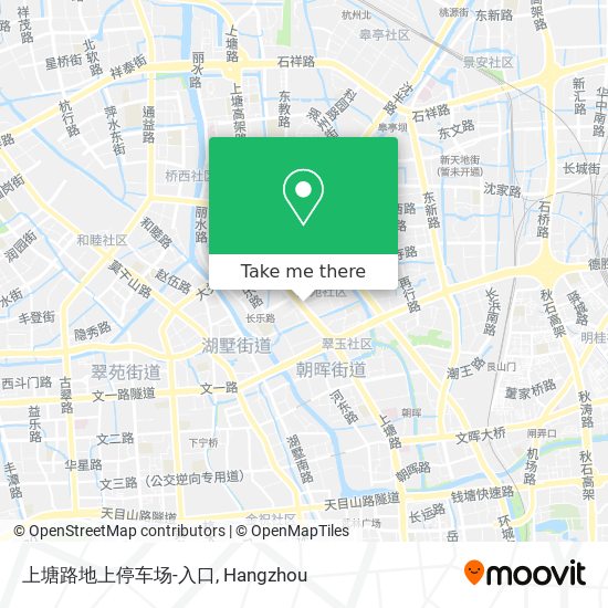 上塘路地上停车场-入口 map