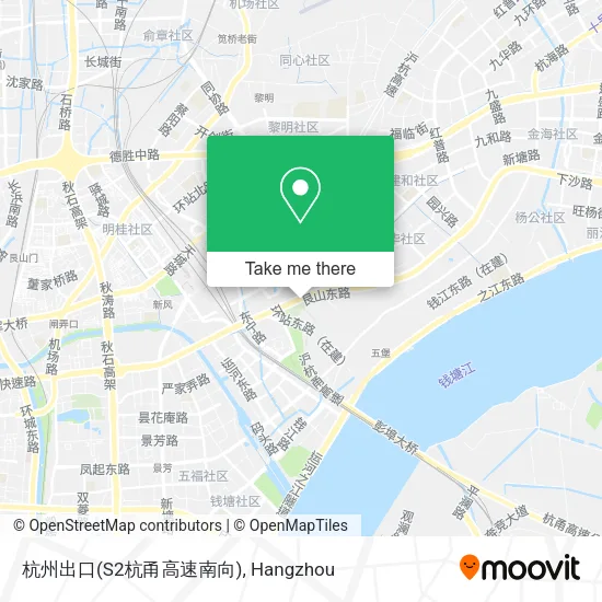 杭州出口(S2杭甬高速南向) map