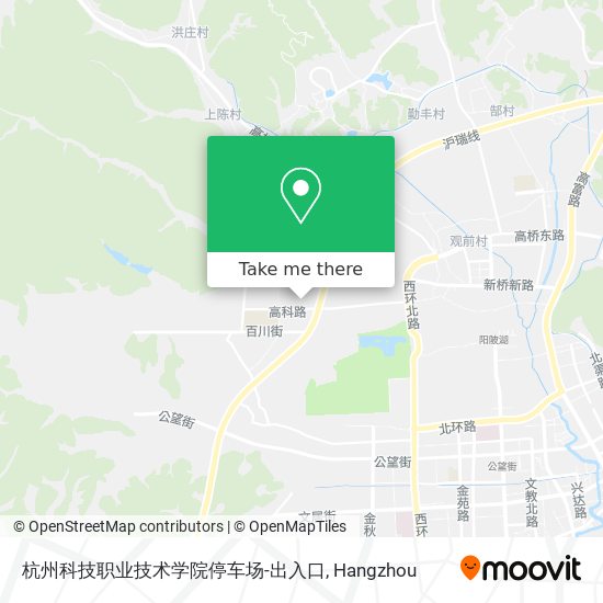 杭州科技职业技术学院停车场-出入口 map