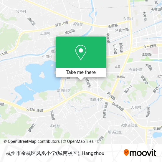 杭州市余杭区凤凰小学(城南校区) map