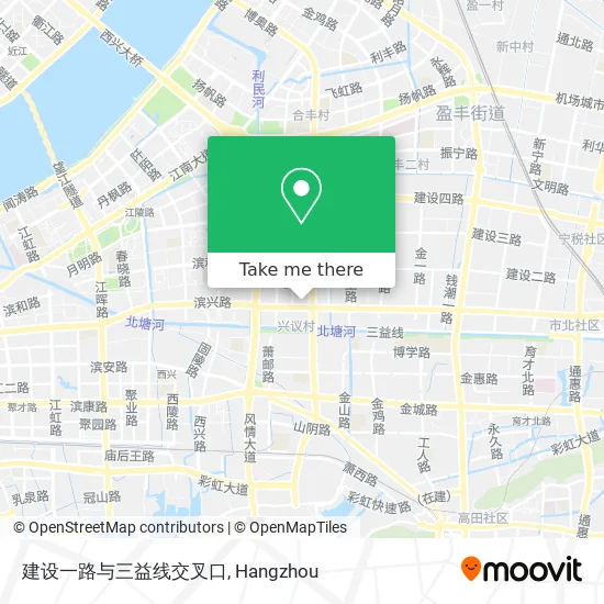 建设一路与三益线交叉口 map