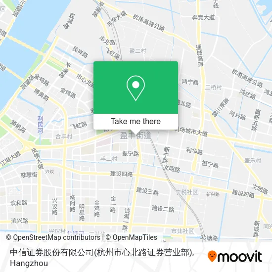 中信证券股份有限公司(杭州市心北路证券营业部) map