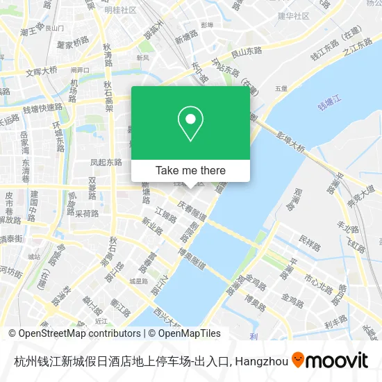 杭州钱江新城假日酒店地上停车场-出入口 map