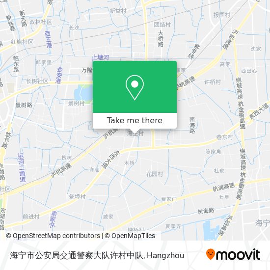 海宁市公安局交通警察大队许村中队 map