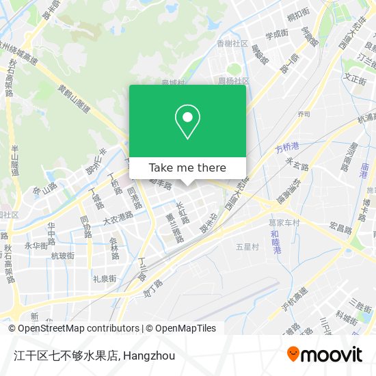 江干区七不够水果店 map