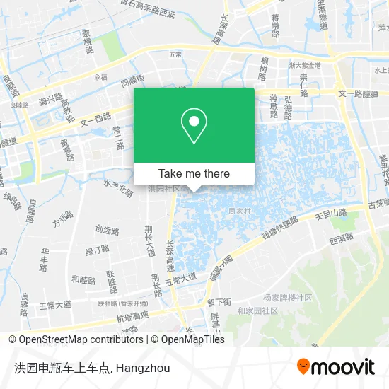 洪园电瓶车上车点 map