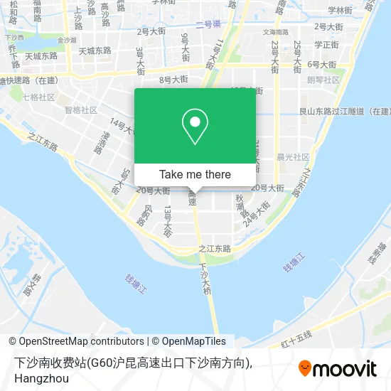 下沙南收费站(G60沪昆高速出口下沙南方向) map