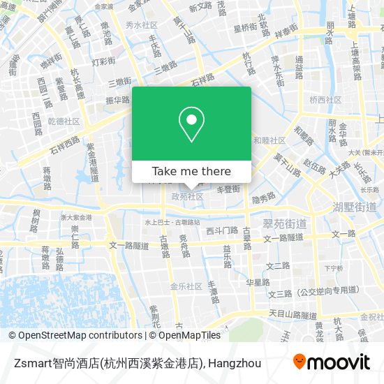Zsmart智尚酒店(杭州西溪紫金港店) map